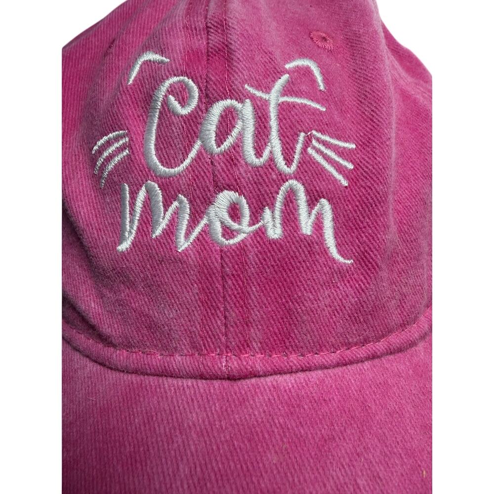 Pink Cat Mom Adjustable Baseball Cap proceeds support Fur Babies Rescue